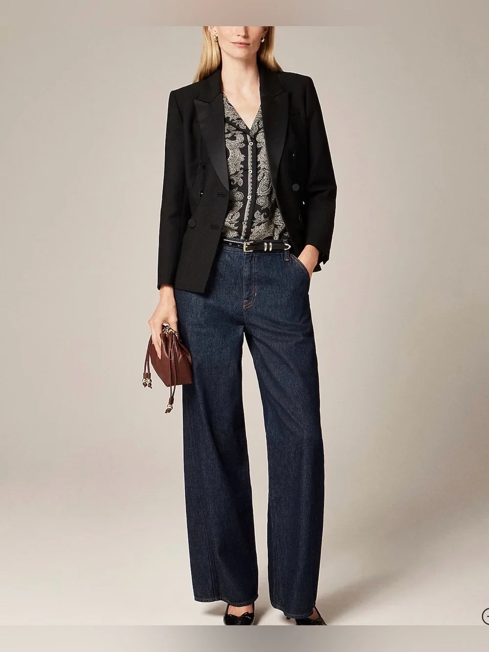 J CREW SIZE M Drapey‎ camp-collar shirt in paisley Scarf print CP645 $145